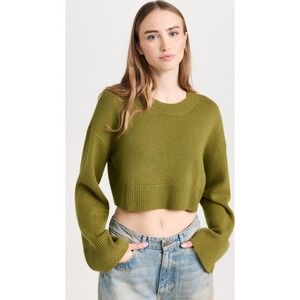 Reformation Paloma Cropped Cashmere Crew Sweater XS